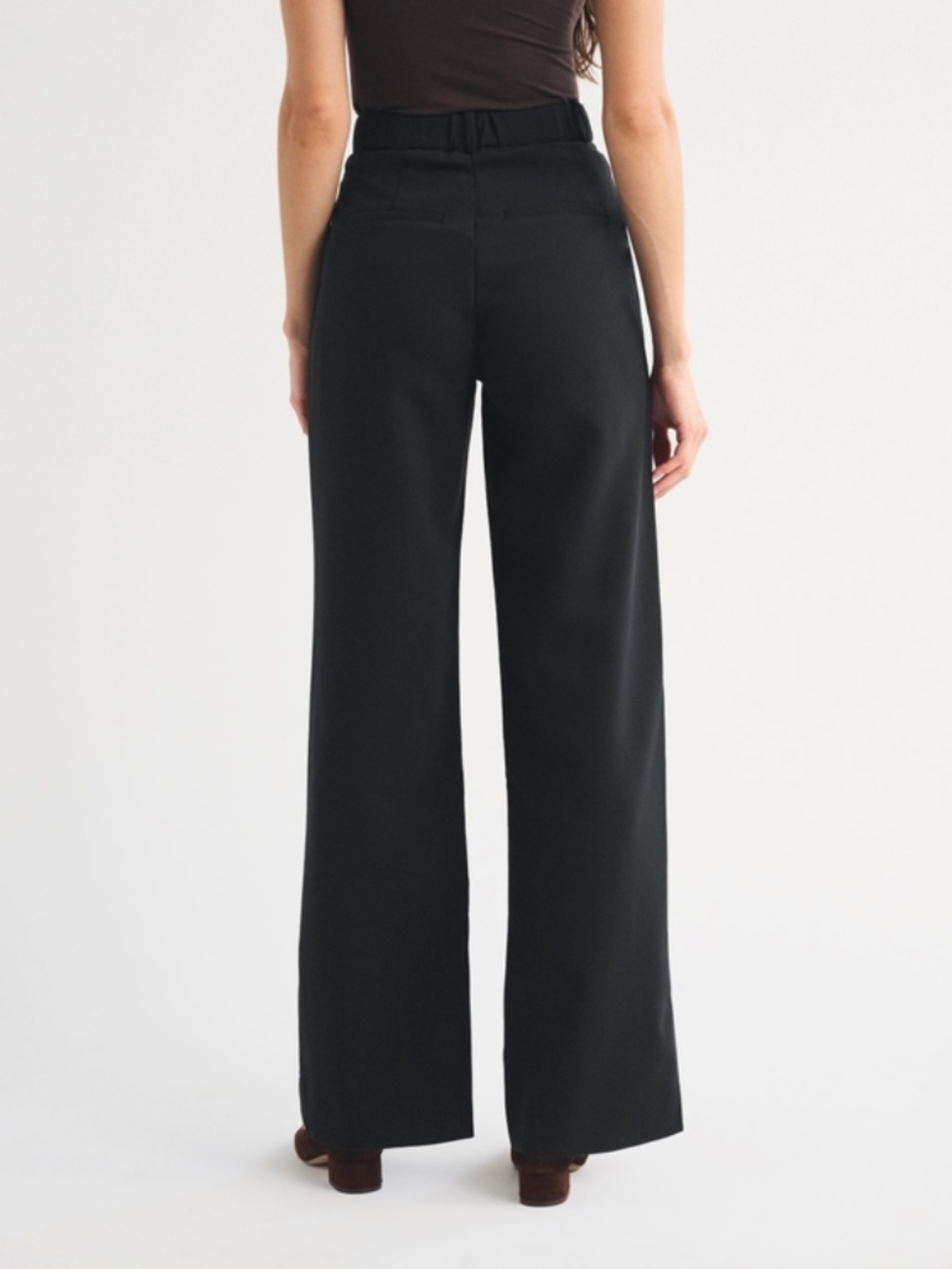Abercrombie & Fitch Sloane Tailored Wide Leg Pant in Black Size 30/10 L - Picture 6 of 6